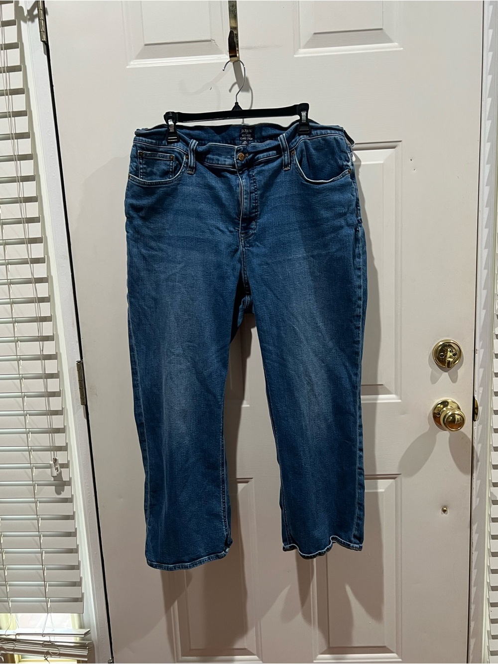J. Crew Women's Cropped Jeans in Medium Blue Denim